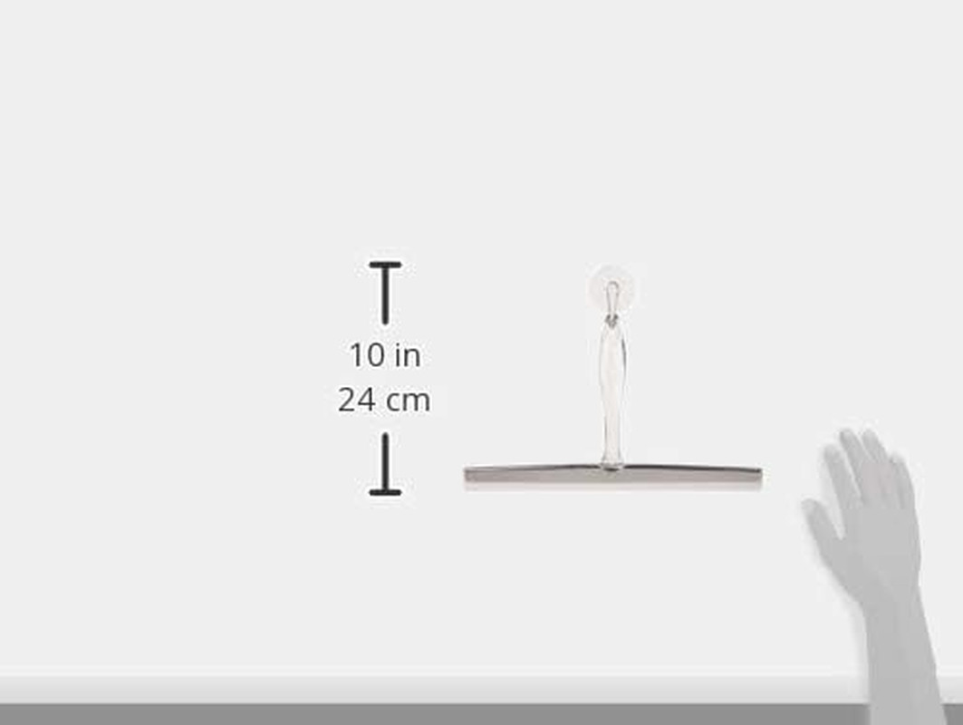 Zia Metal and Plastic Bathroom Squeegee for Shower, Glass Doors, Floors