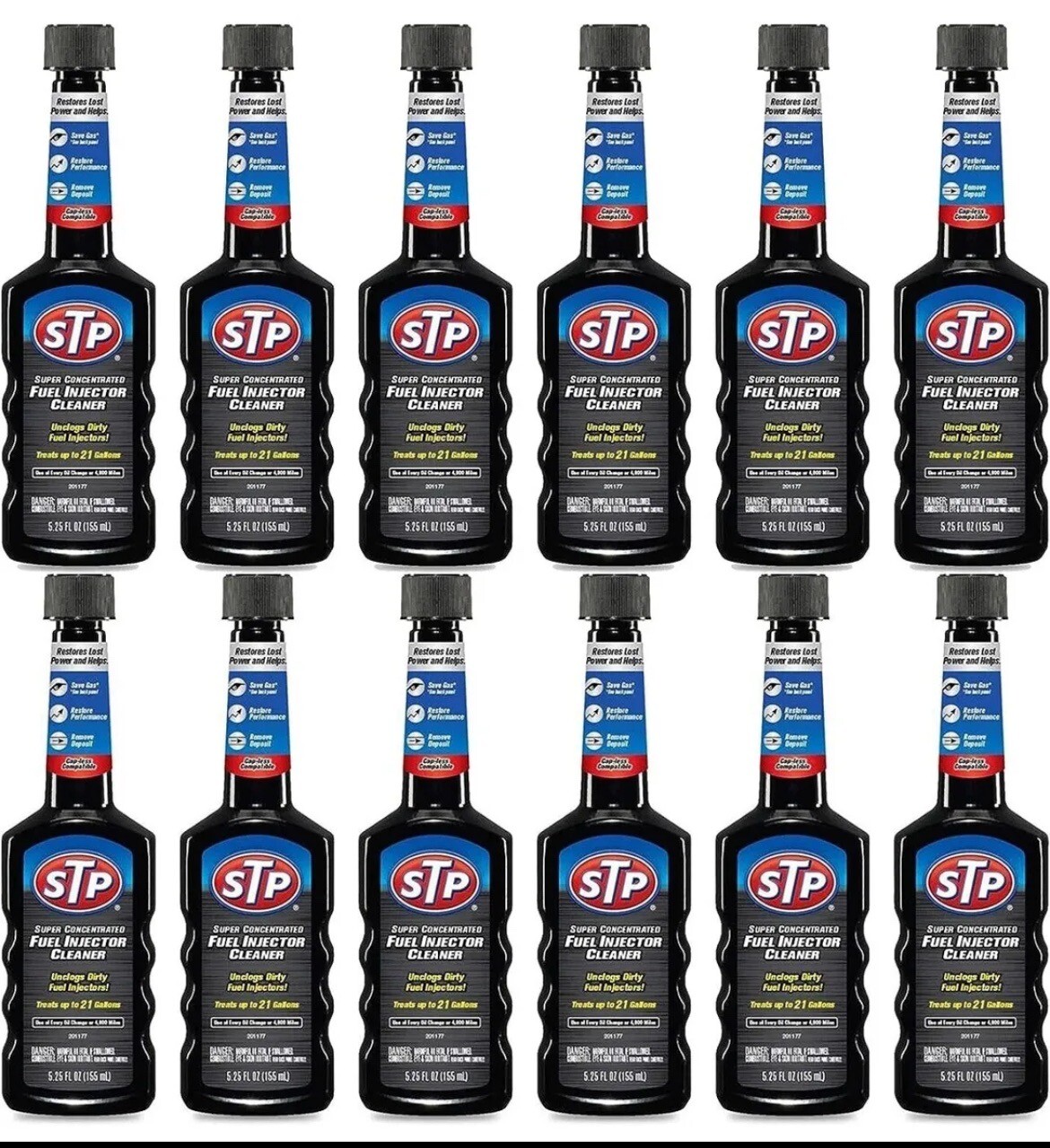 STP 5.25 Oz. Super Concentrated Fuel Injector System Cleaner 18041G Pack of 12