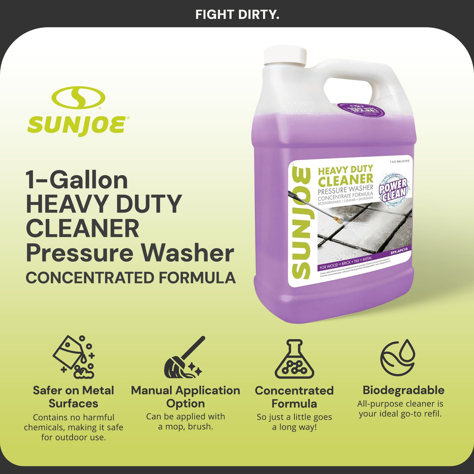 Sun Joe All-Purpose Degreaser, 1 Gallon