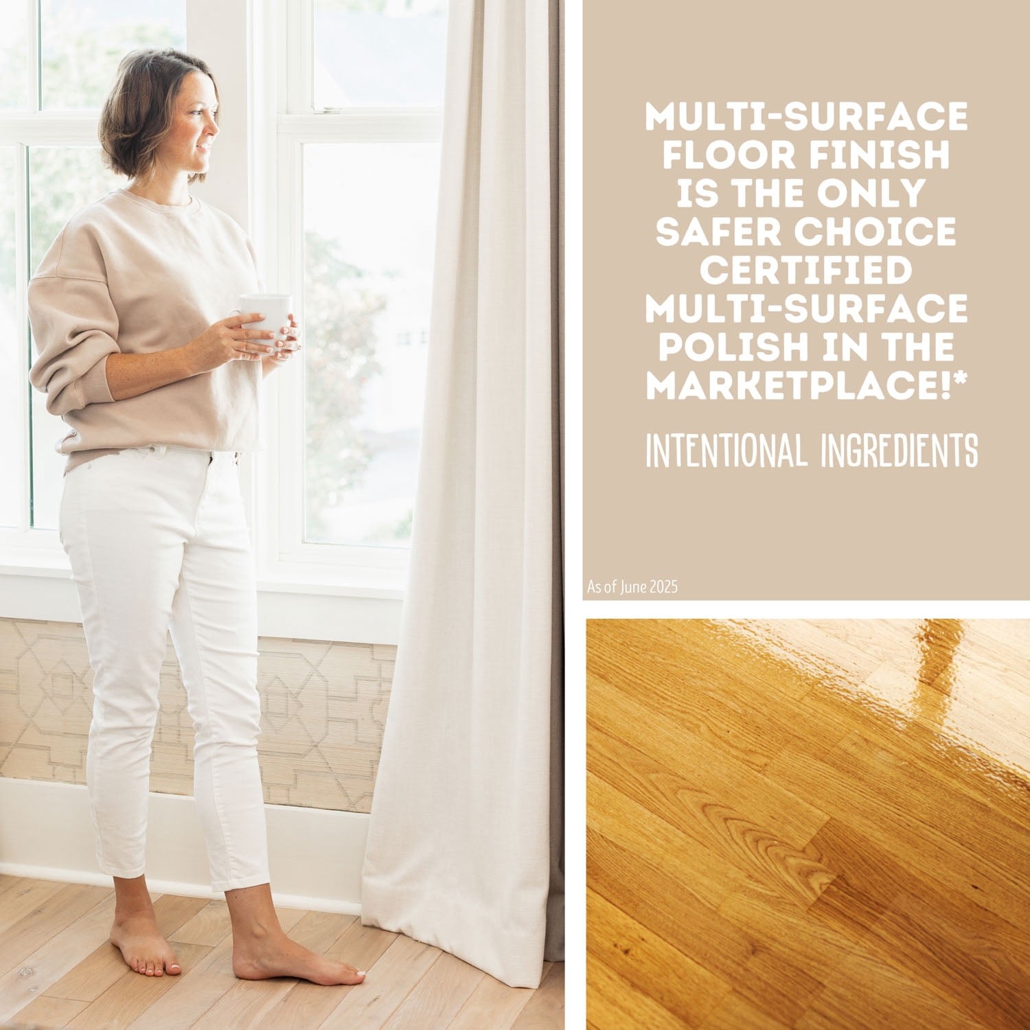 Multi-Surface Floor Finish, PFAS-Free Formula, All Purpose Household, 27 fl oz