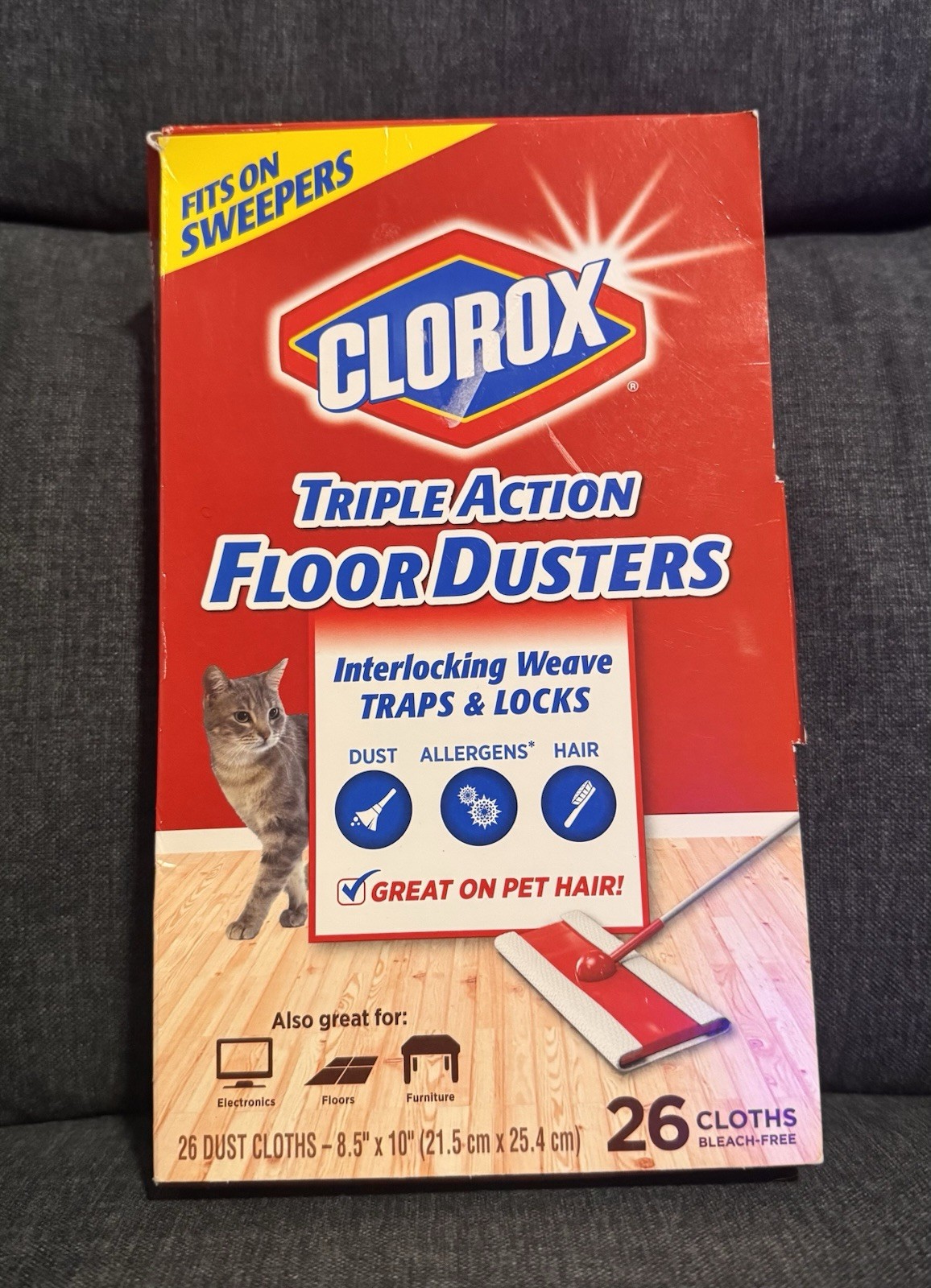 Clorox Triple Action Floor Dusters 26 Cloths NEW