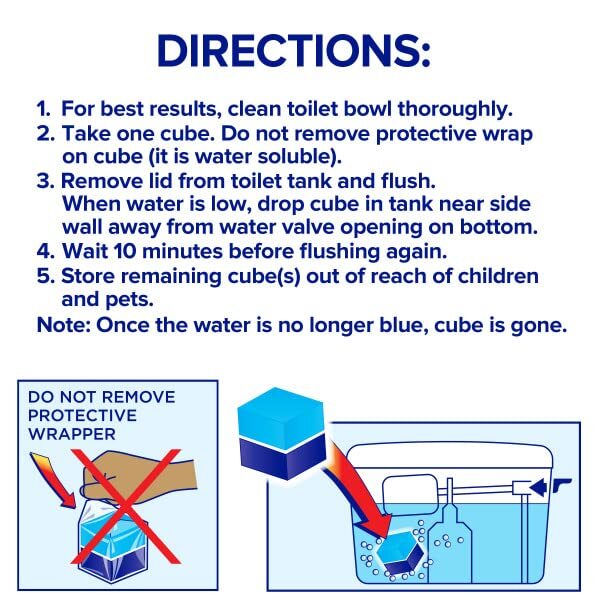 Soft Scrub Tank Toilet Cleaner Duo-Cubes Flush Ring lime Sapphire Waters 7 PK