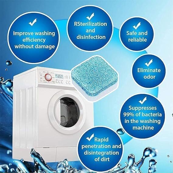 12/24/36 Pcs Washing Machine Cleaner Descaler Deep Solid Cleaning For HE Tablets