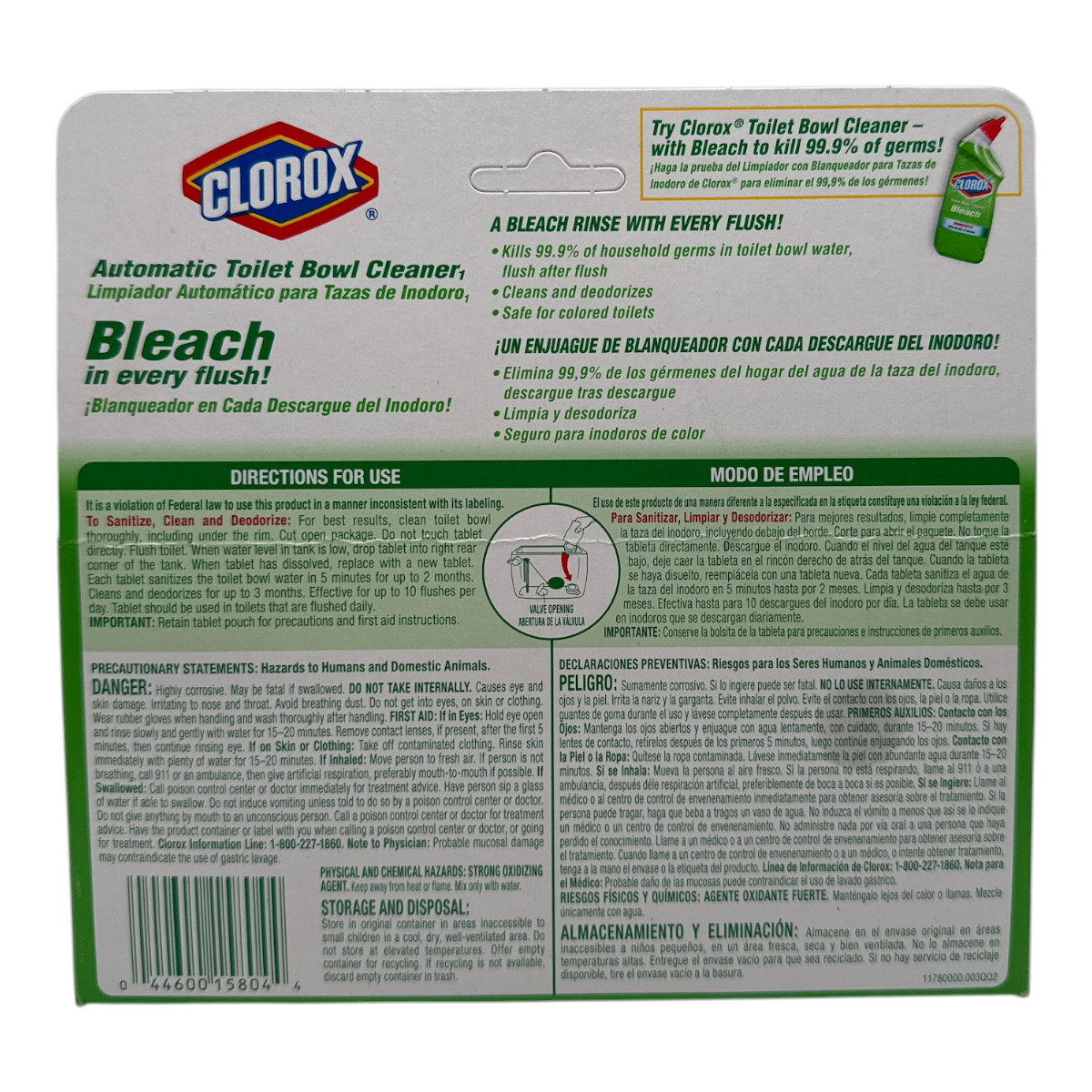 Clorox Bleach Ultra Clean Automatic Toilet Bowl Cleaner Tablets 3.5 oz 4 Pack