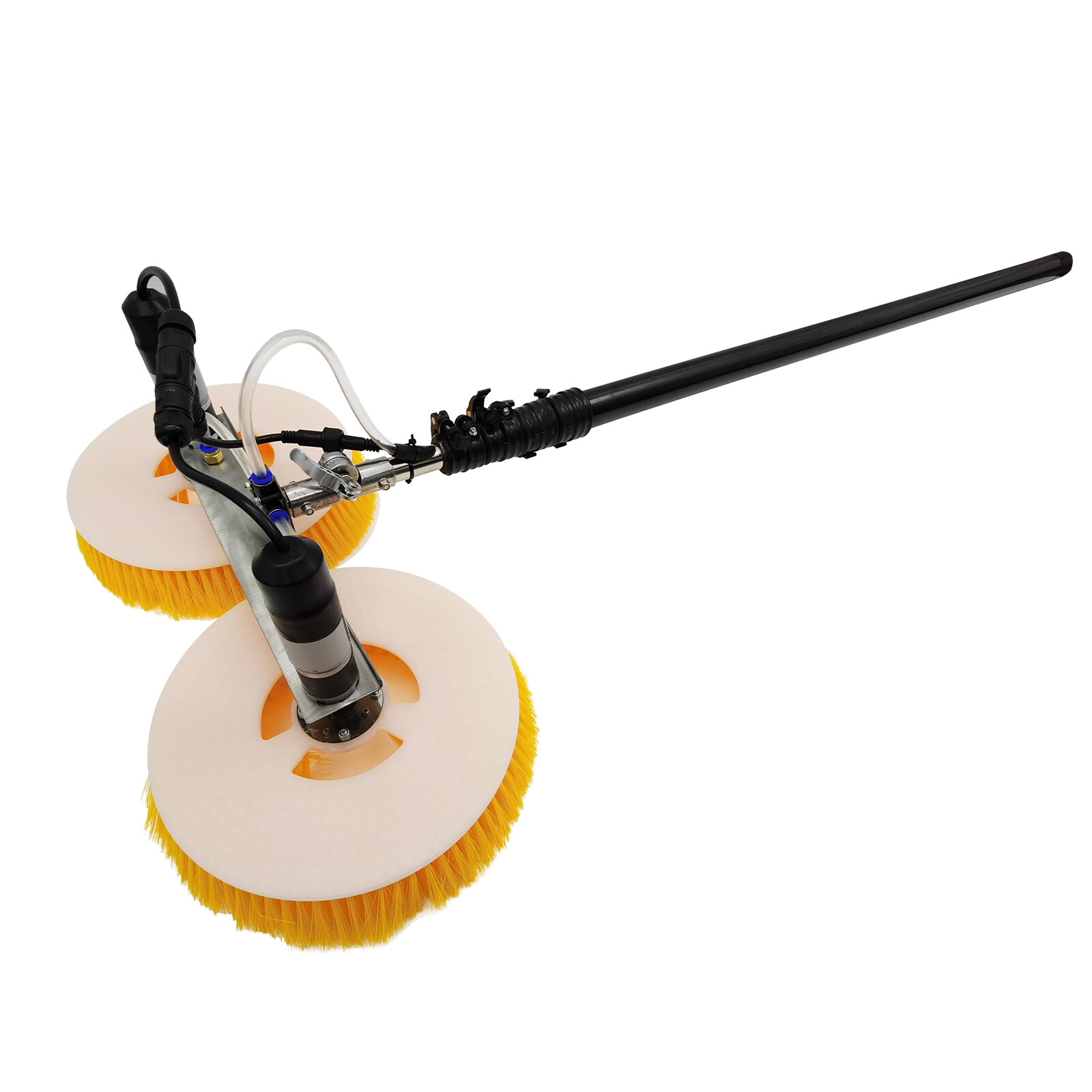 Electric Double Head Solar Photovoltaic Panel Cleaner Scrubbing Machine 110V