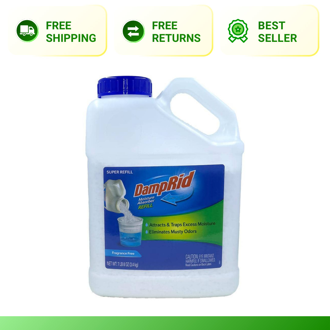 NEW Super Refill DampRid 7.5 lbs. Moisture Absorber Fragrance Free Remove Odors
