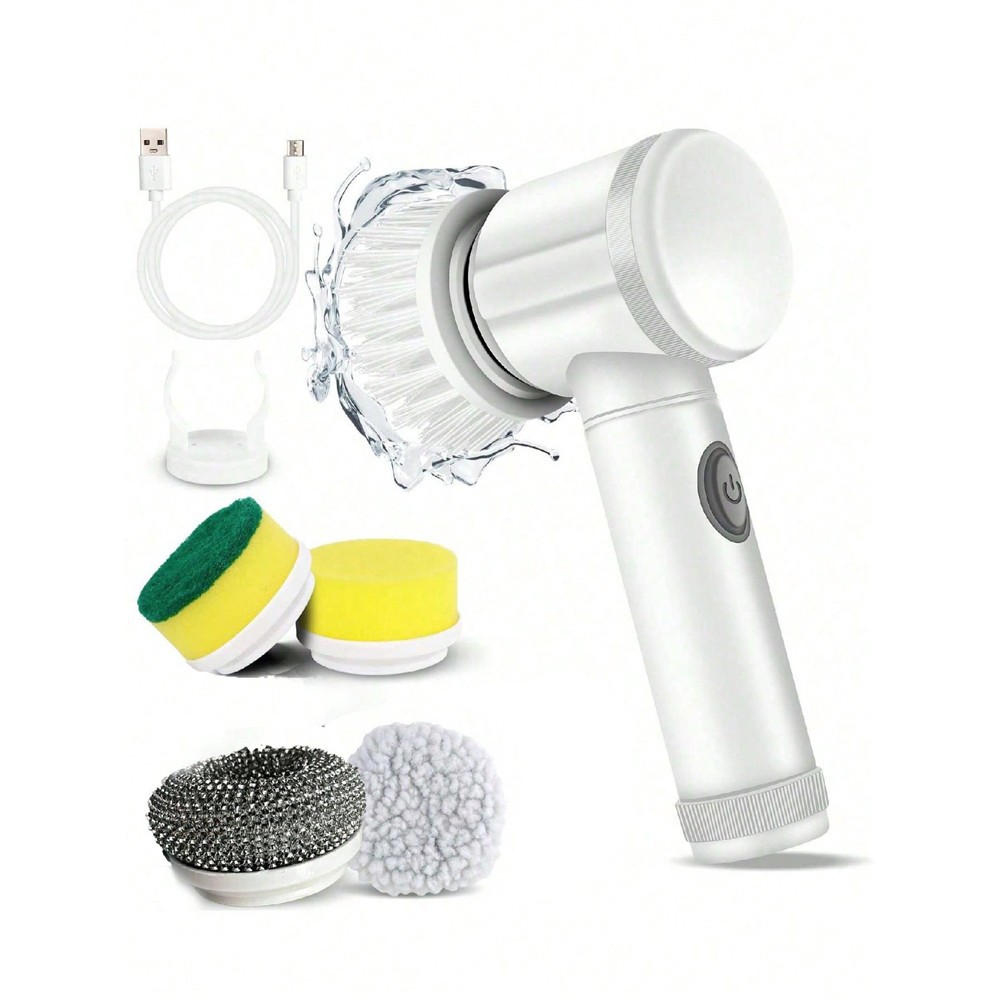 Power Scrubber Cordless Electric, Rotary Spin Cleaning Brush for Tub Floor Shoe