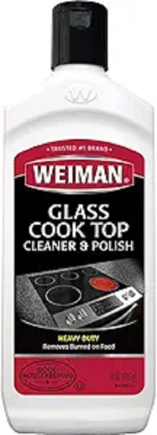 Weiman Glass Cooktop Heavy Duty Cleaner & Polish – Shines and Protects Glass/Cer