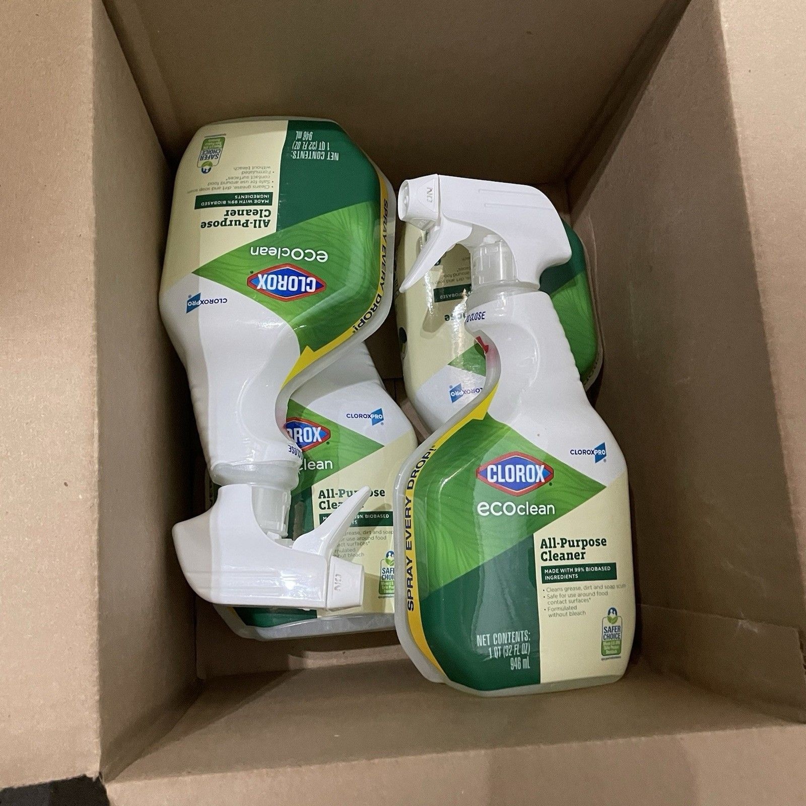 Lot x4 Clorox Cloroxpro Ecoclean All-Purpose Cleaner Spray Bottle 32 Fl Oz