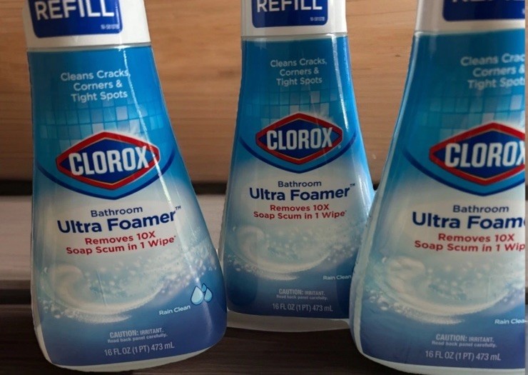 Clorox Bathroom Ultra Foamer, Cleaner Spray Refill, Rain Clean, 16oz Lot Of 3 OP