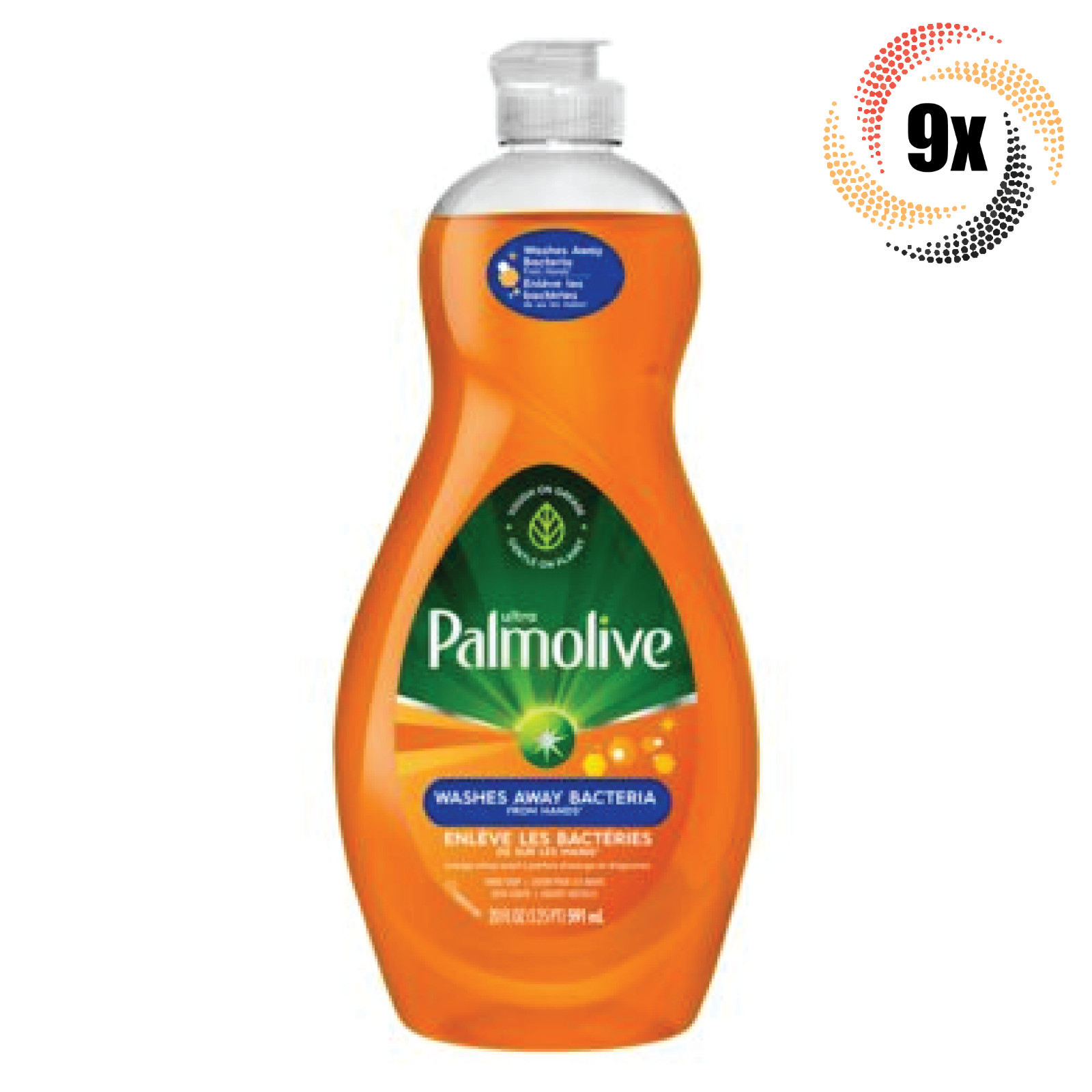 9x Bottles Palmolive Orange Citrus Scented Liquid Dish Soap | 20 fl oz