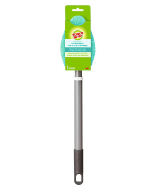 Scotch-Brite Shower Scrubber Poly Fiber Stiff Tile Grout Brush Tub Bathroom New