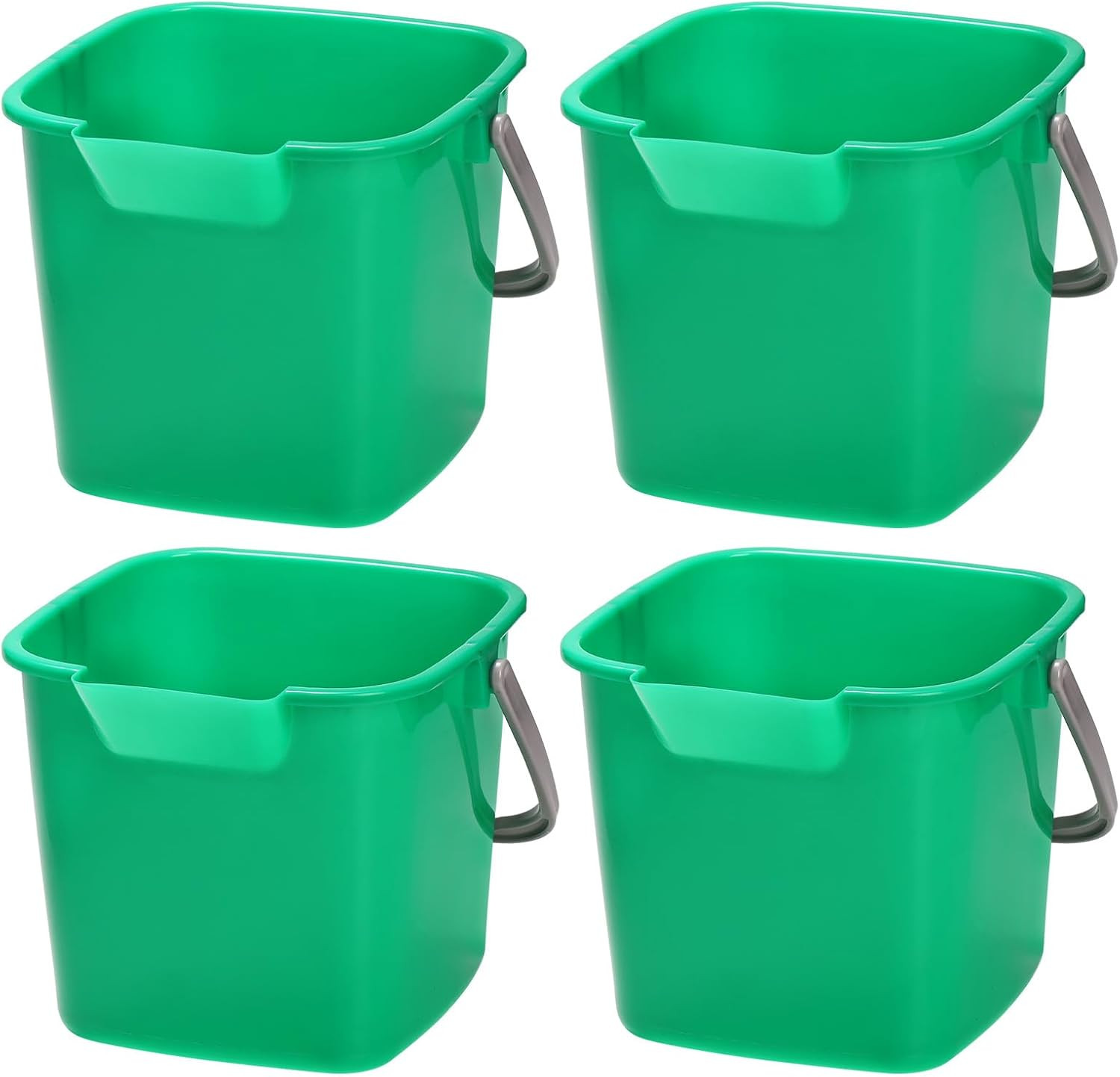 4 Pack Sanitizing Buckets, 3 Quart Small Cleaning Buckets, Square Detergent Pail
