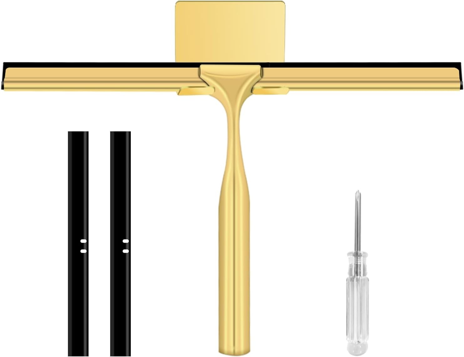Shower Squeegee for Glass Doors,10 Inch Stainless Steel Squeegee for Shower