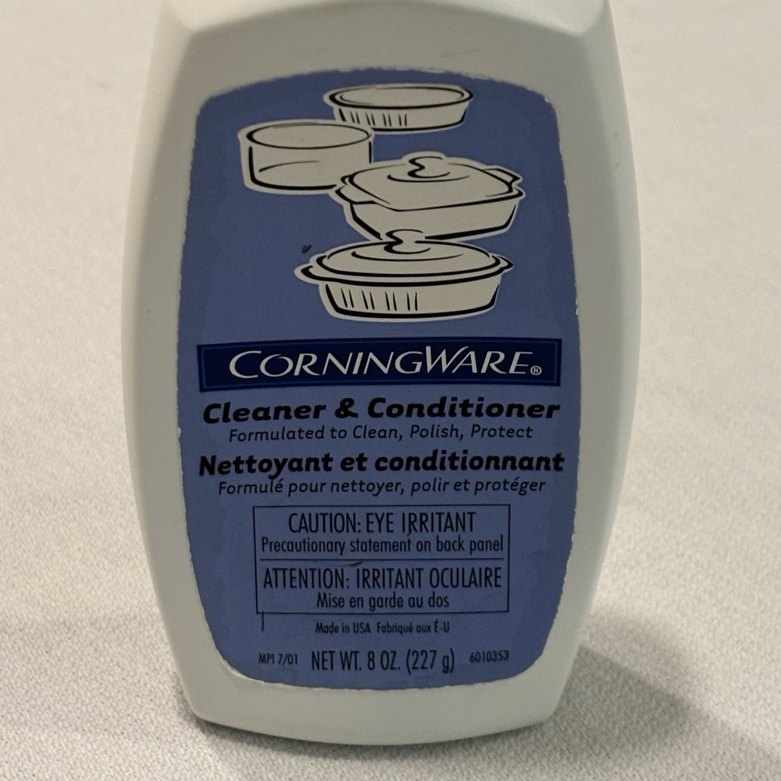 Corningware Cleaner & Conditioner 8oz Blue Polish Corelle Pyrex ALMOST FULL