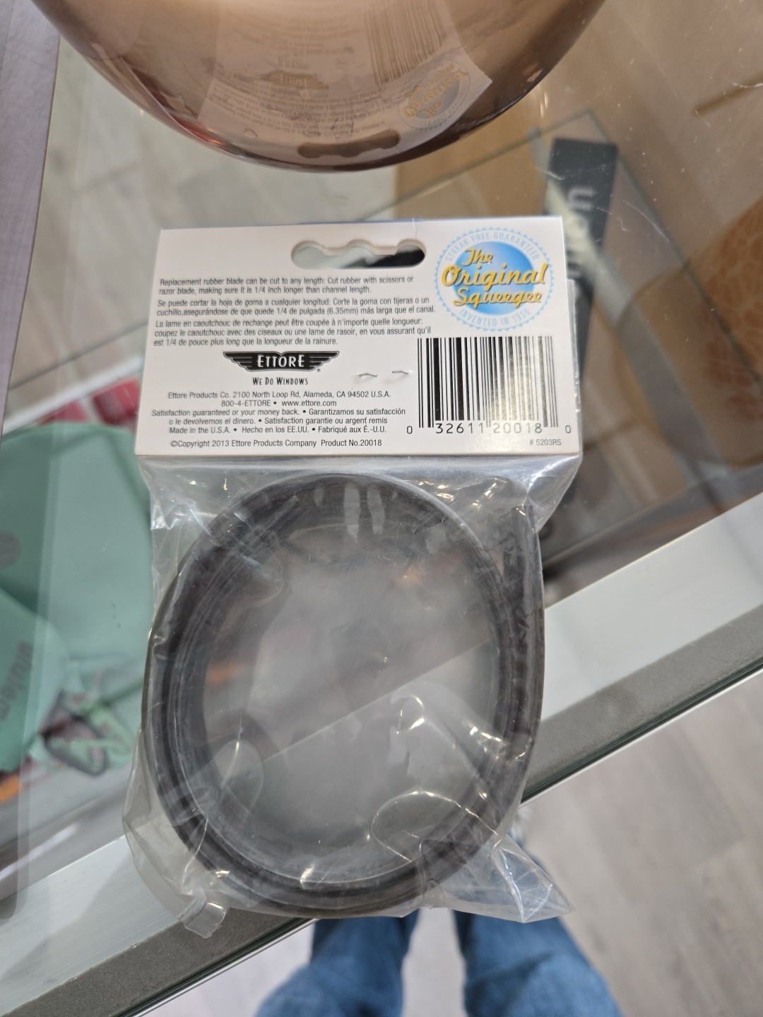 Ettore 20018 Squeegee Replacement Rubber Blade for Brass and Steel 18 in. FS!