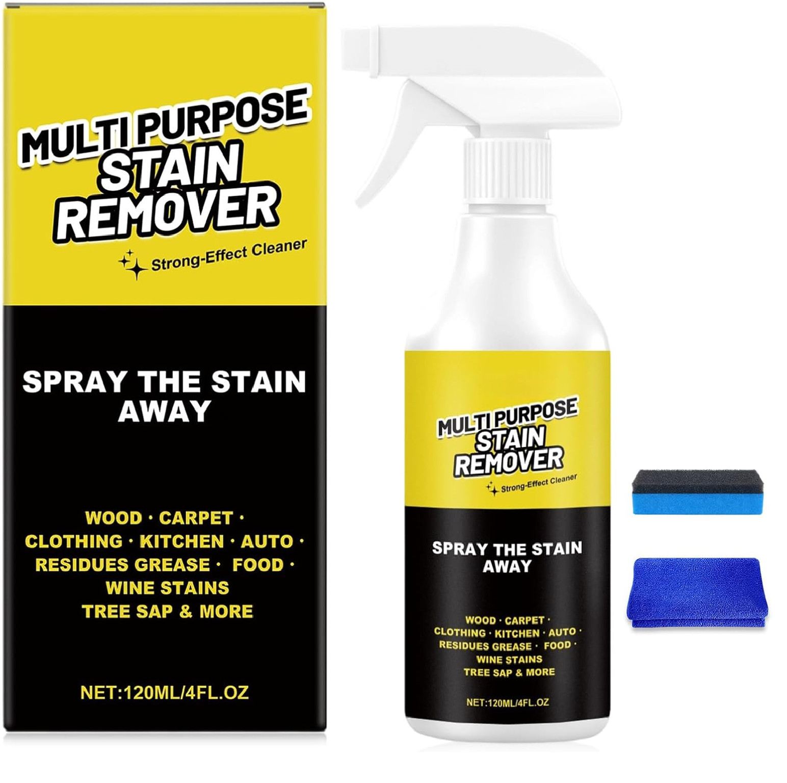 Power Spray，Multi-Purpose Stain Remover, A Powerful Cleaner，Quick Cleaning for K