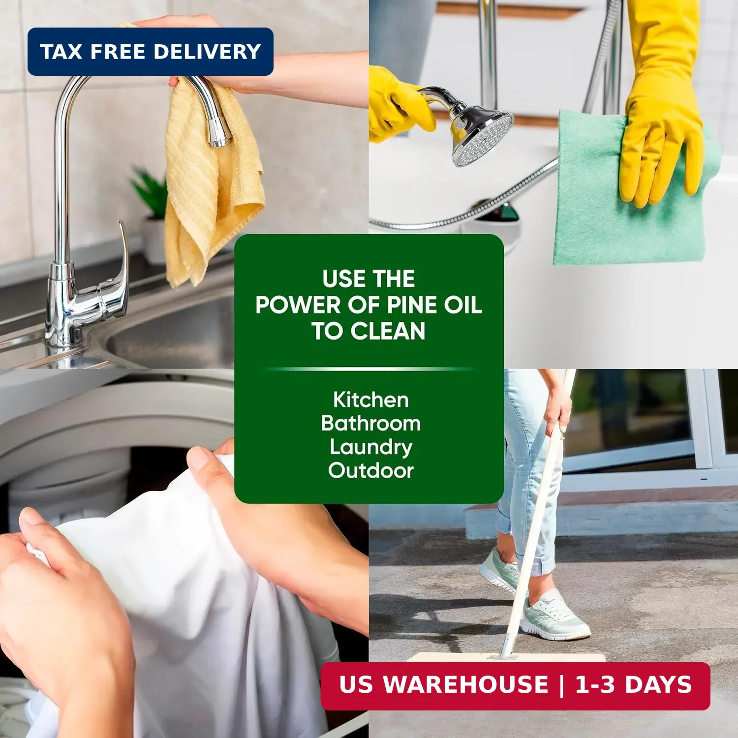 PINALEN 2X Max Aromas Concentrated Multipurpose Cleaner – Fresh Pine Scent – 108