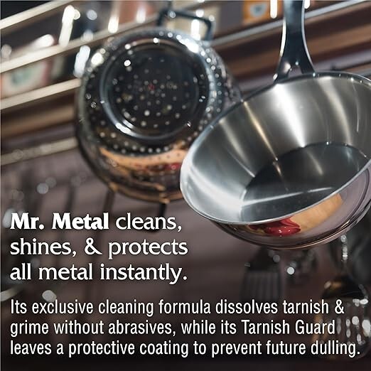 Metal Polish Liquid All Metal Multipurpose Cleaner, Non-Abrasive, Instant Ste…
