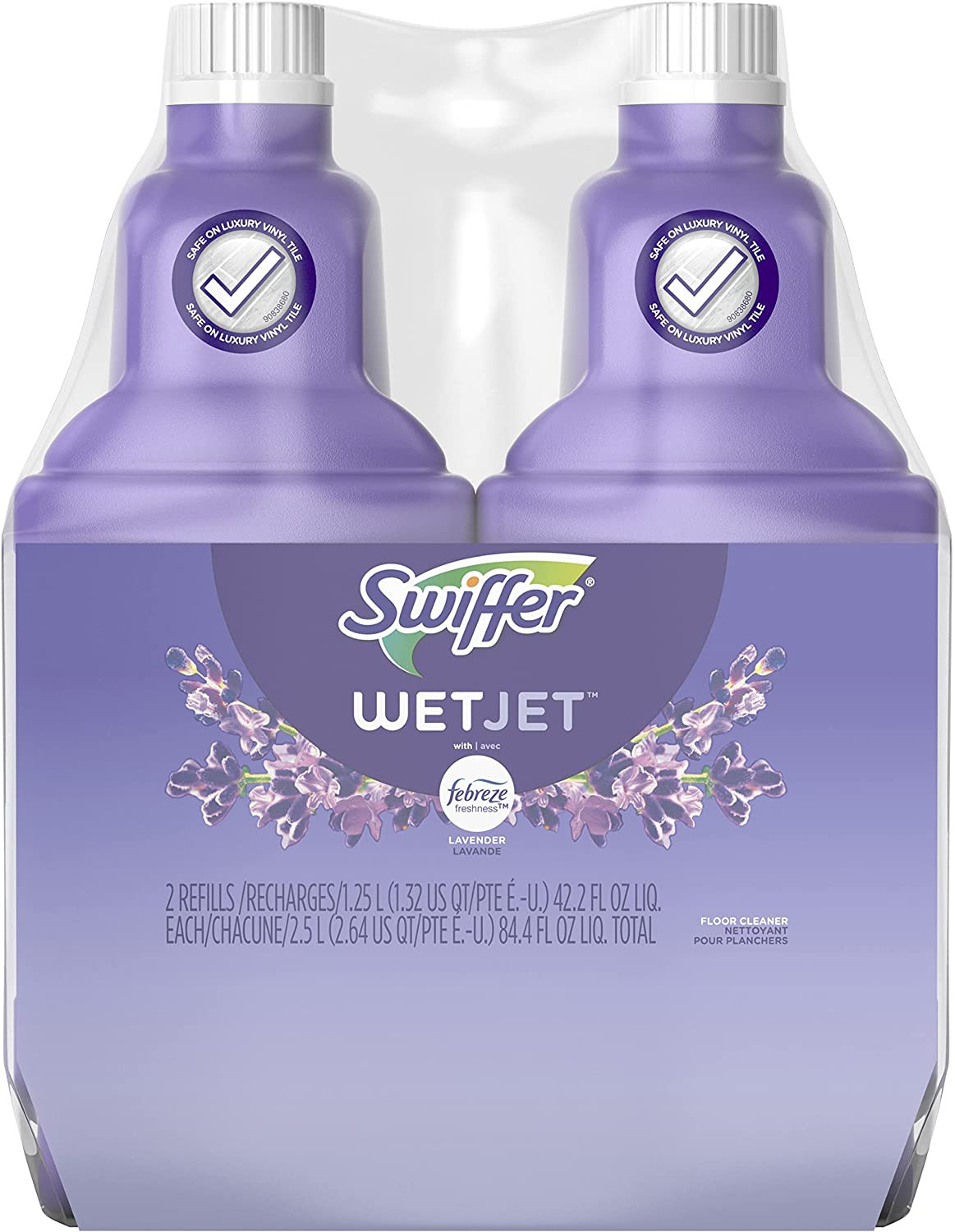 Wetjet Multi-Purpose Floor Cleaner Solution with Febreze Refill, Hardwood Floor