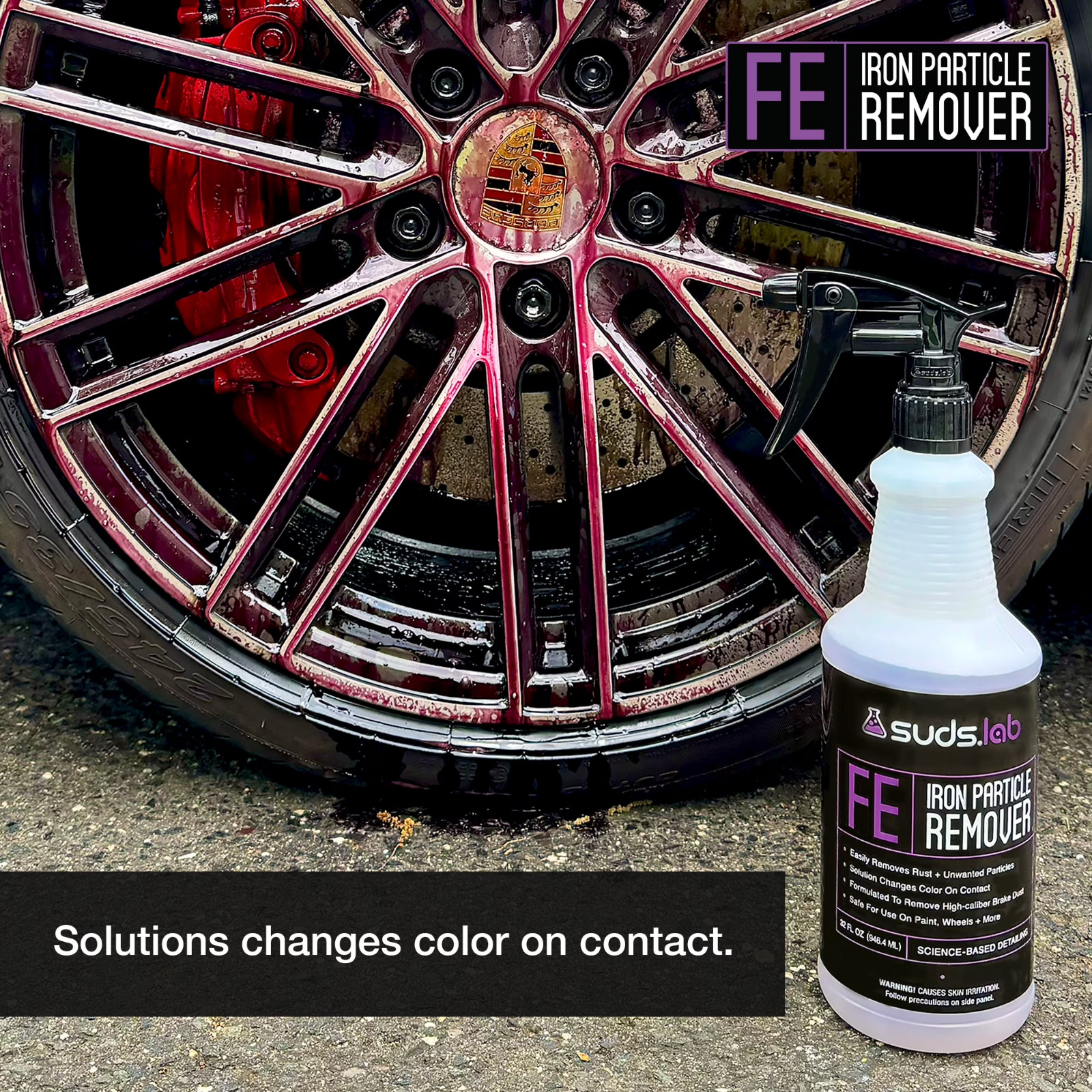 Suds Lab FE Iron Remover 32oz Color Changing Fallout Cleaner Spray