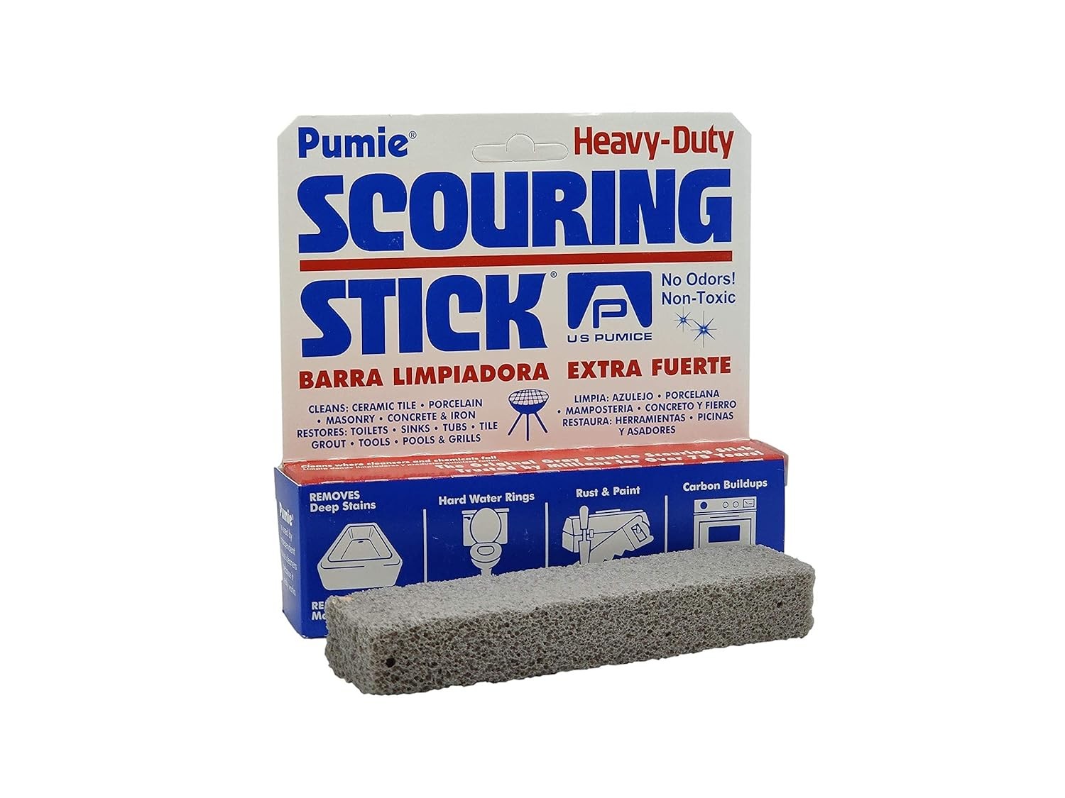 Heavy Duty Toilet Pumice Stone Scouring Stick Cleaner Tool for Toilets and
