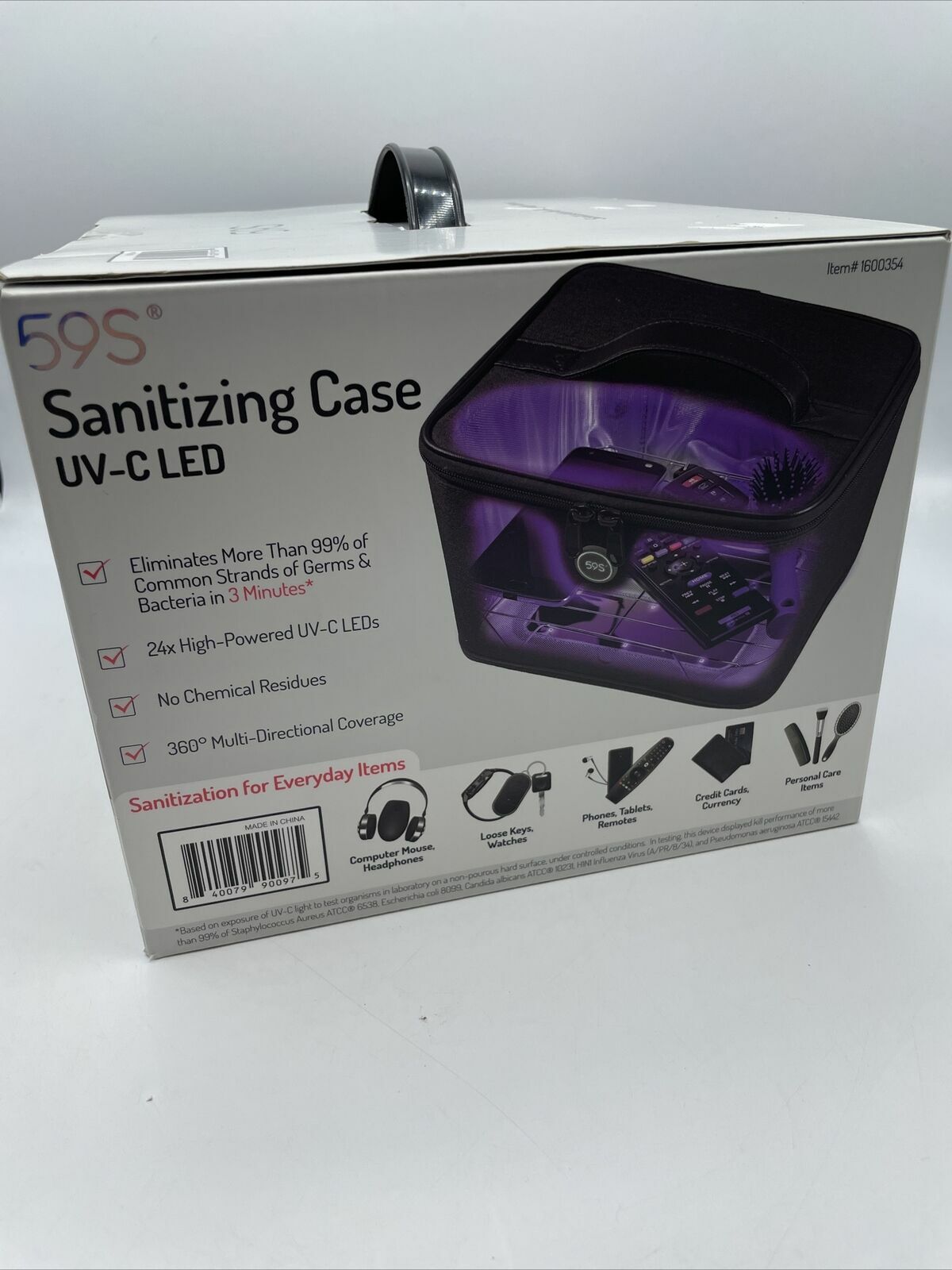 59S UV-C LED Sanitizing Case for Everyday Items 9.5″x7.5″x6″ (1460)