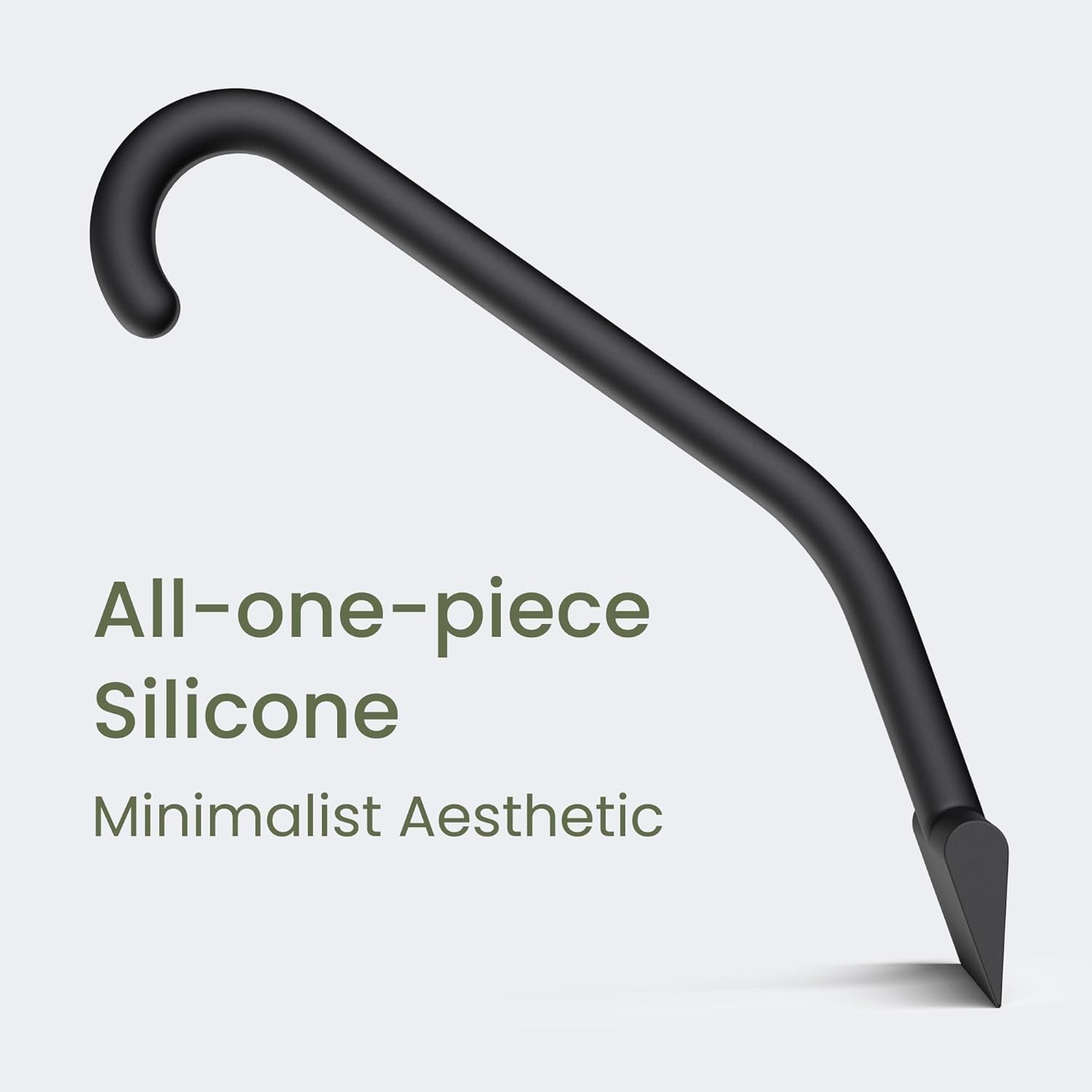 Stylish Black Shower Squeegee: All-in-One Silicone Design for Streak-Free Shine