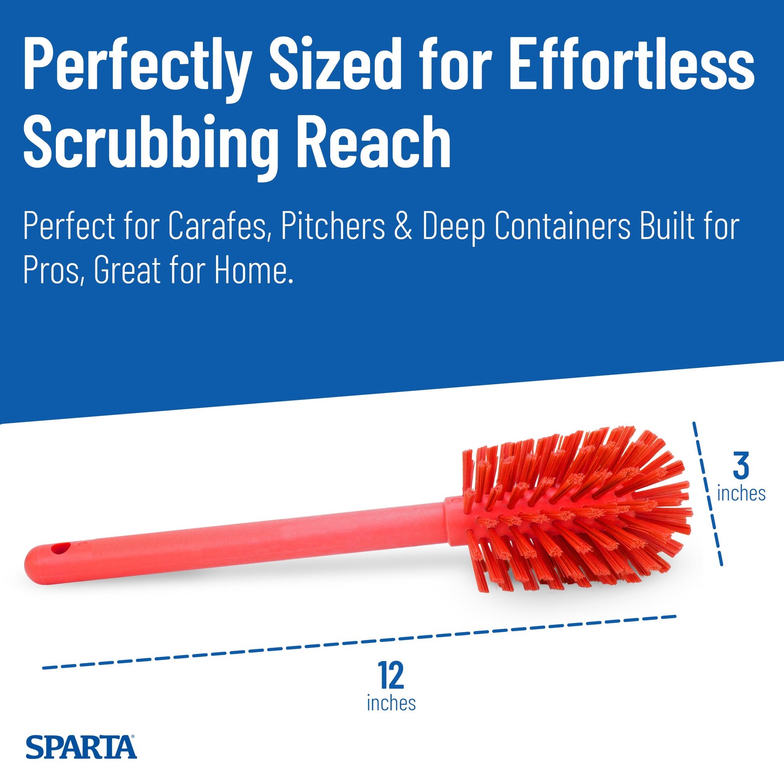 Large Water Bottle Brush Ideal for Wide-Mouth Jars, Bottles and Tumblers, Dis…