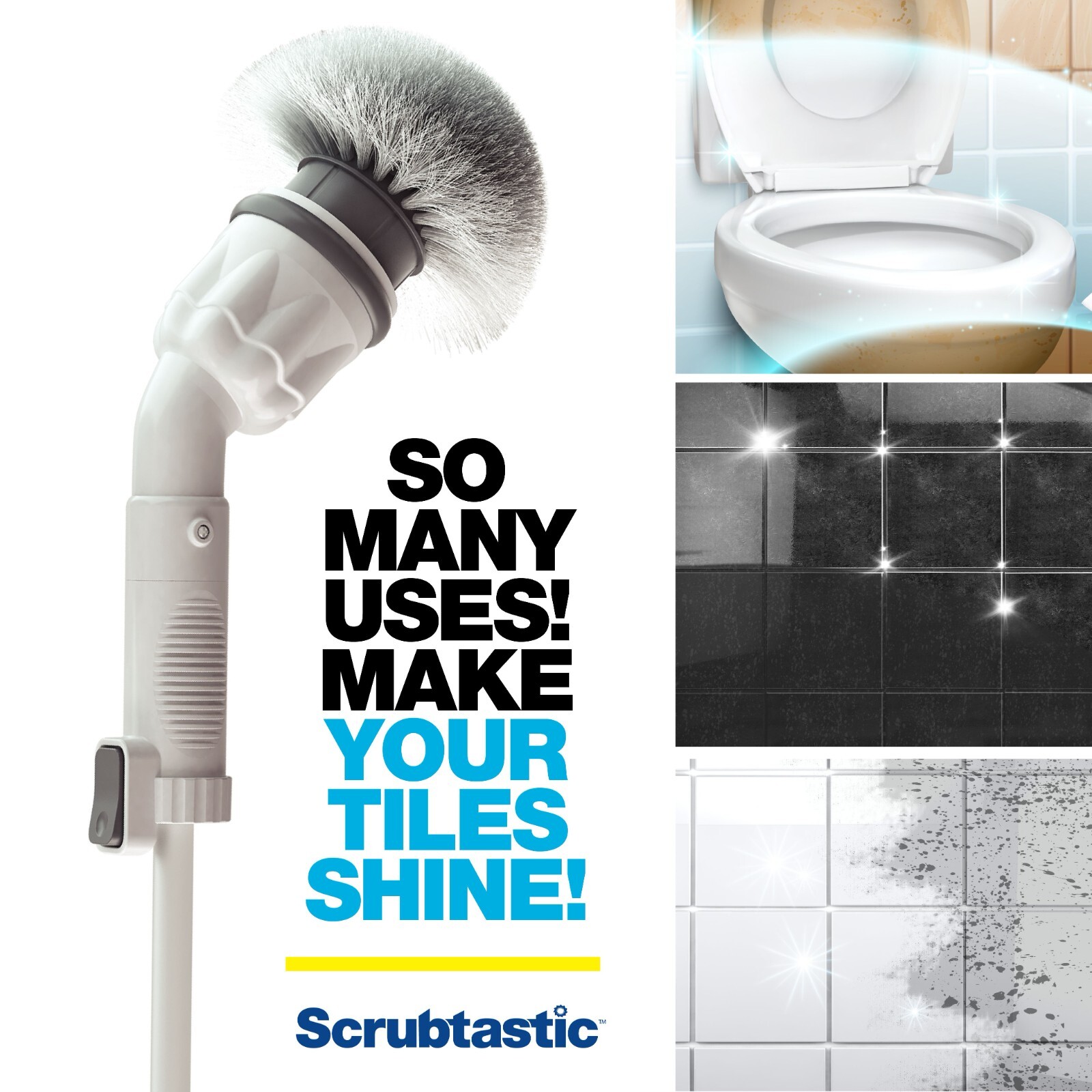 Bell + Howell Scrubtastic Rechargeable Multi-Purpose Power Surface Scrubber