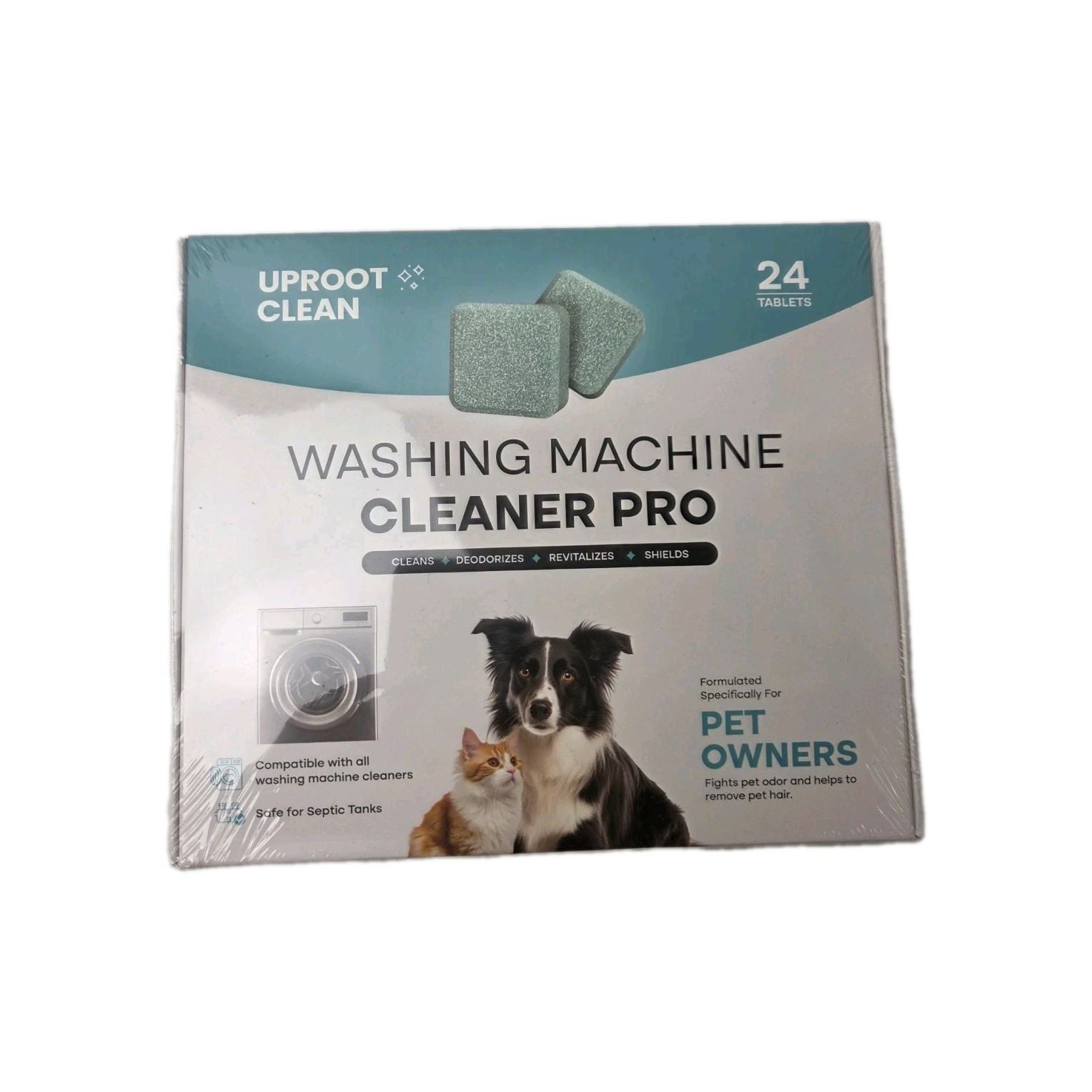 Uproot Clean Washing Machine Cleaner Pro Tablets 24 Pack Pet Owners New