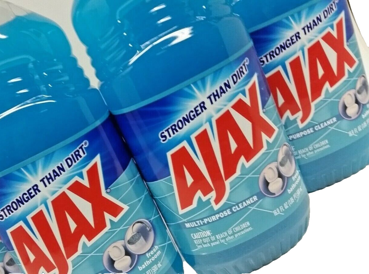 ( LOT 3 Bottles ) Ajax FRESH SCENT BATHROOM All Purpose Cleaner 16.9 ozEa Bottle