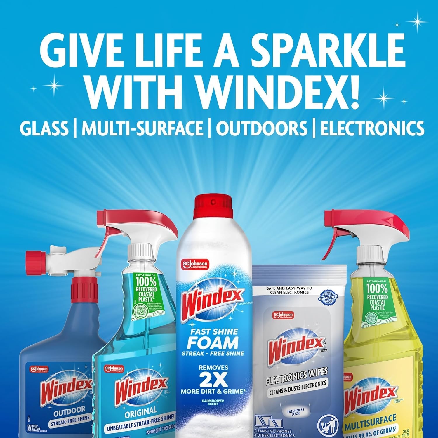 Eco-Friendly Windex Glass Cleaner, 23 Fl Oz Spray, Scent & Protection