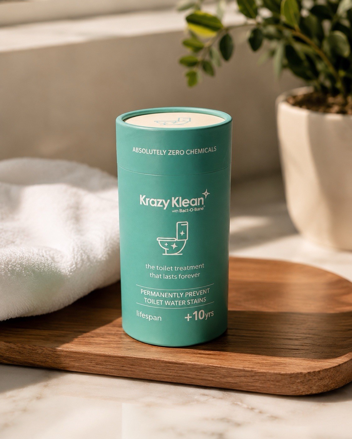 Krazy Klean Toilet Cleaner Tablet, Prevents Water Stains, Zero Chemicals, 1 Pack