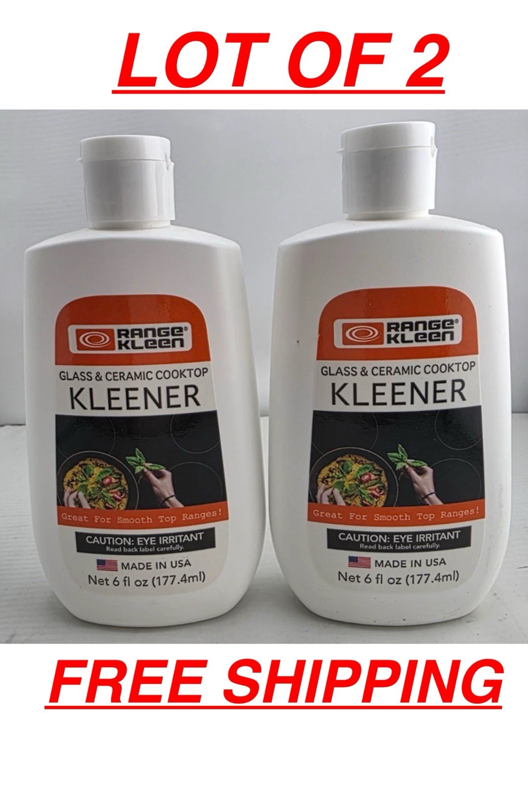Range Kleen Glass & Ceramic Cooktop Kleener Made In the USA – 6 oz. ( 2pc )