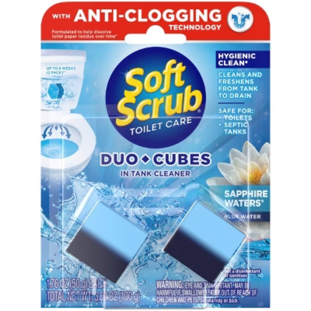 Soft Scrub Duo-Cubes Toilet Cleaner 2ct, Sapphire Waters