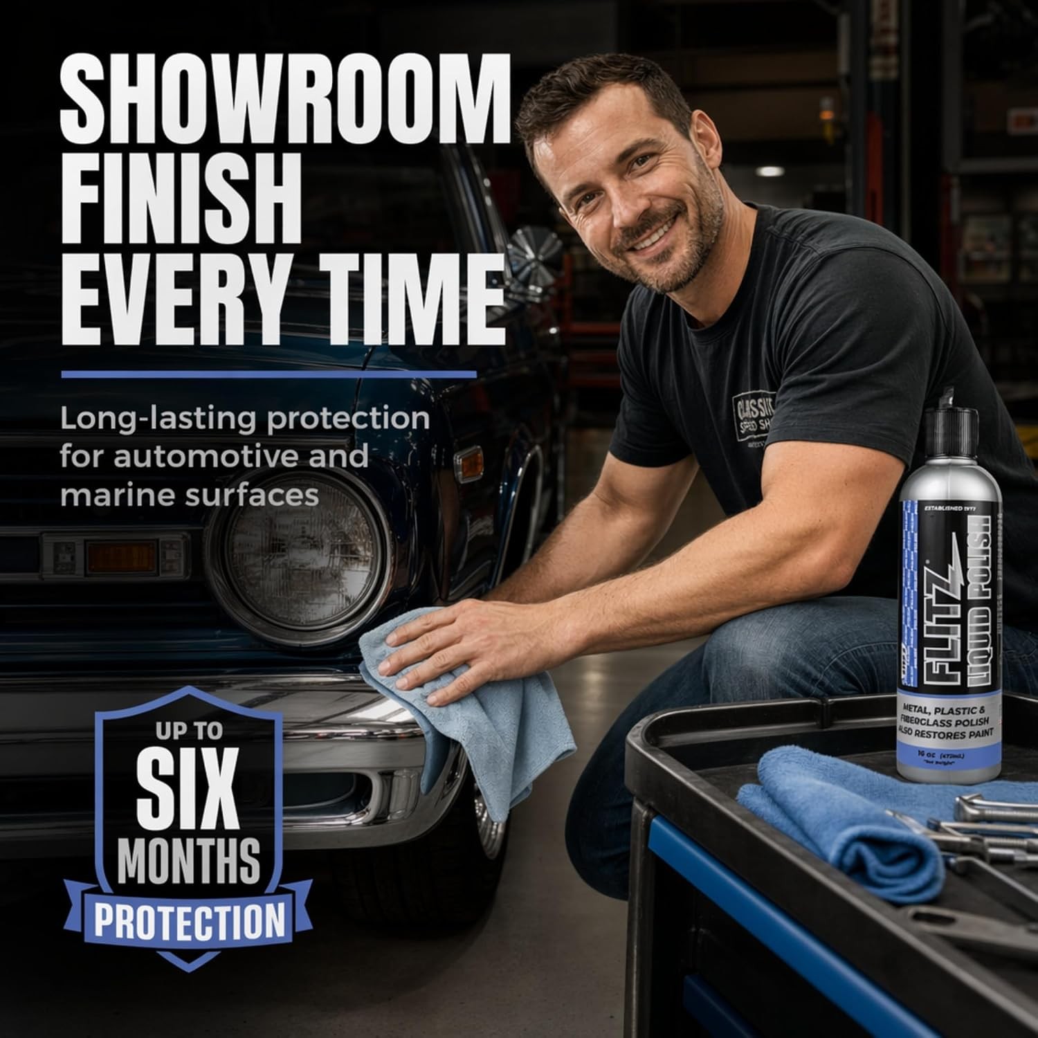 FLITZ All Metal Polish 16oz/473ml Liquid Formula (SEE VIDEO) Factory Seconds