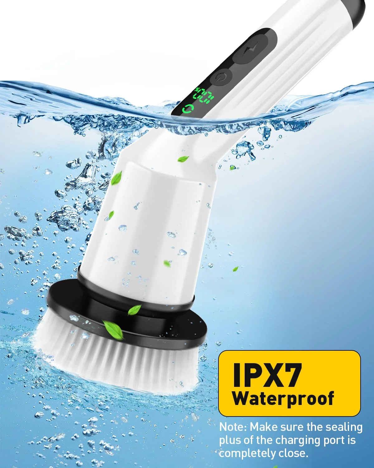 Electric Spin Scrubber for Cleaning Bathroom, Shower Scrubber Cordless Cleaning