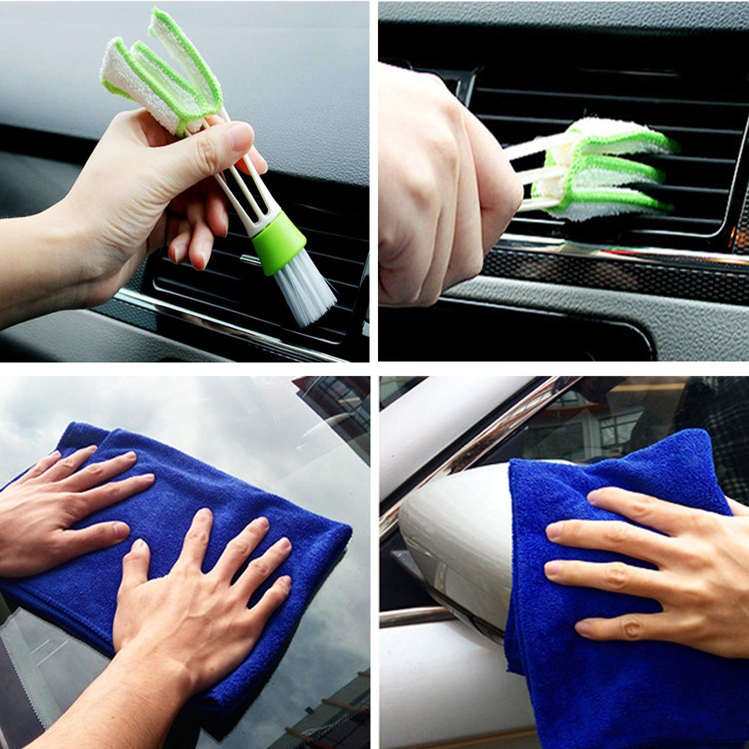 2 in 1 Microfiber Car Wash Mop Mitt with 45″ Aluminum Alloy Long Handle,Cheni…