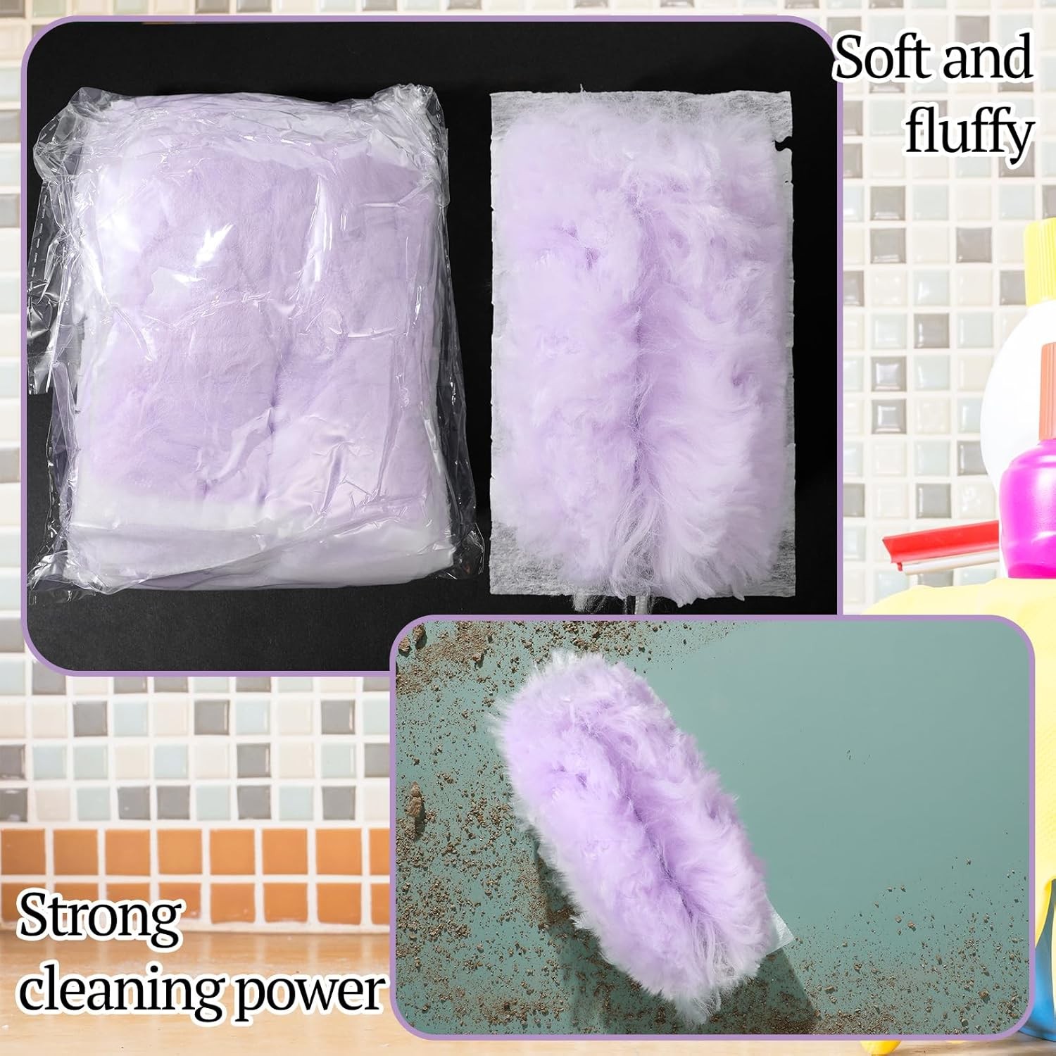 100 Pcs Duster Refills Compatible w/ Swiffer Dusters Bulk Disposable Replacement