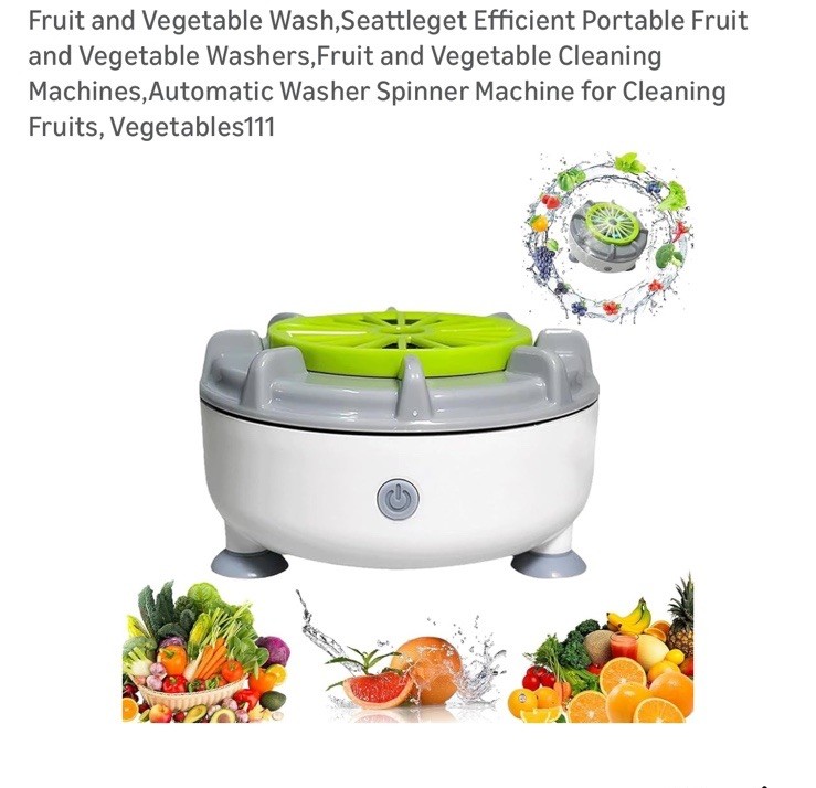 Portable Rechargeable Fruit Vegetable Washer Cyclone Cleaning Safe & Effective