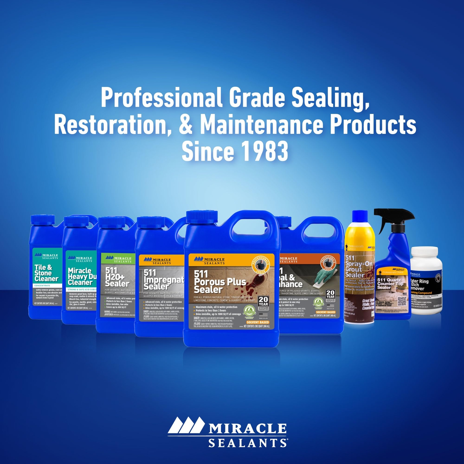 Miracle Sealants Tile Stone Cleaner 31.98 Fl Oz Safe for Food Areas pH Neutral