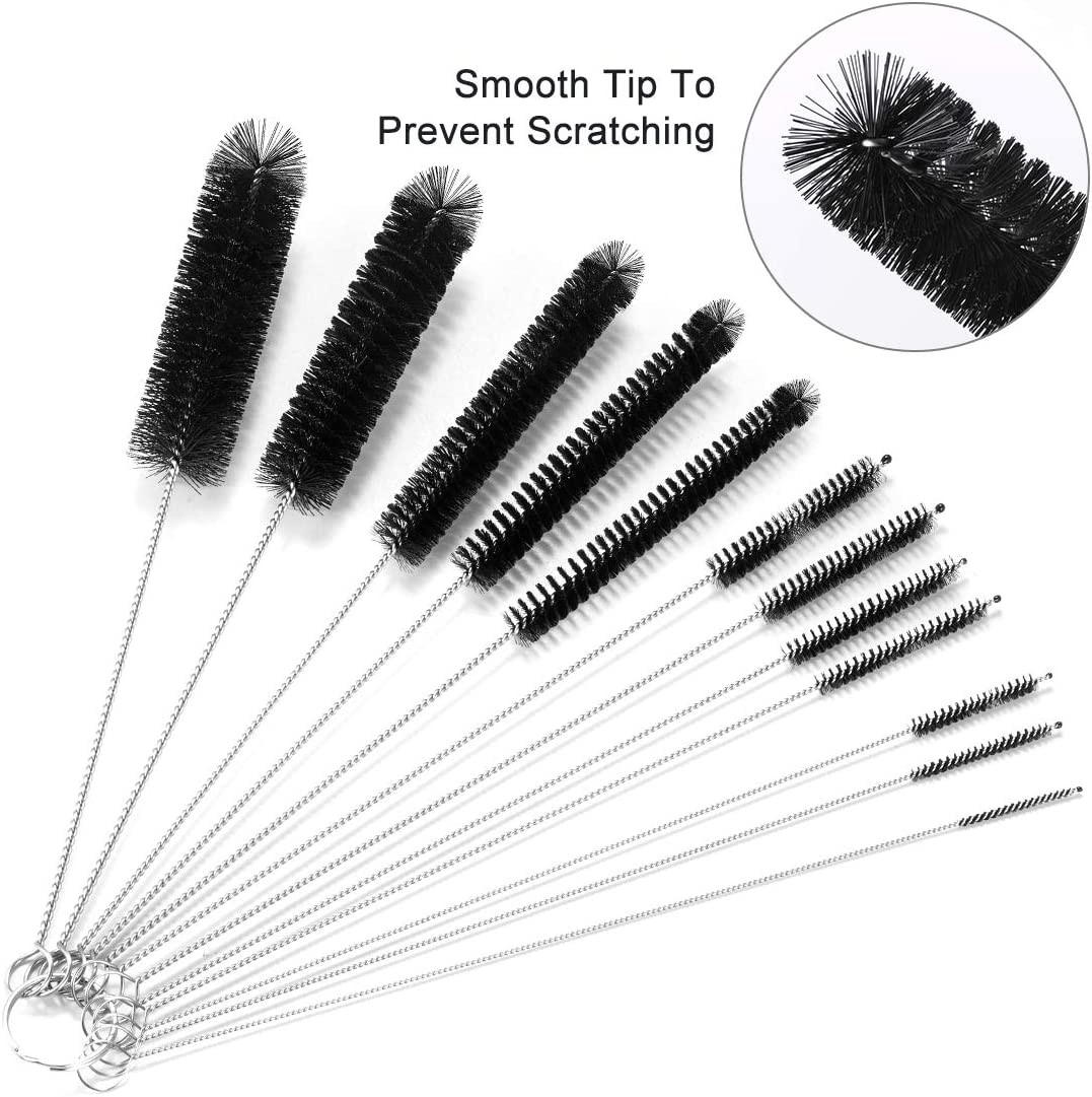 9.5 Inches Long Straw Cleaner Brush Set, 12 Pack Straw Pipe Cleaner Brush Set…