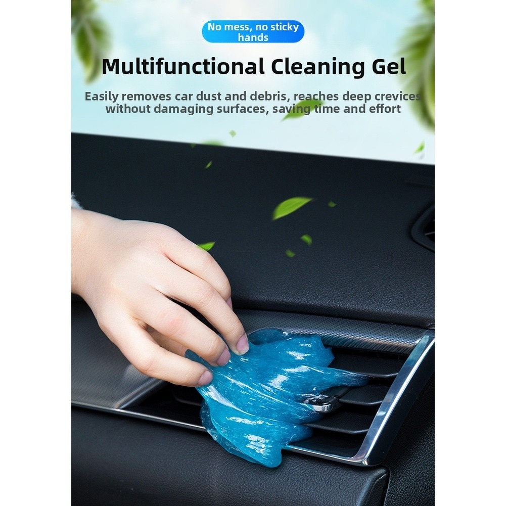 400g 2 Pack Blue Cleaning Slime Large Jar for Car Home and Office Dust Removal