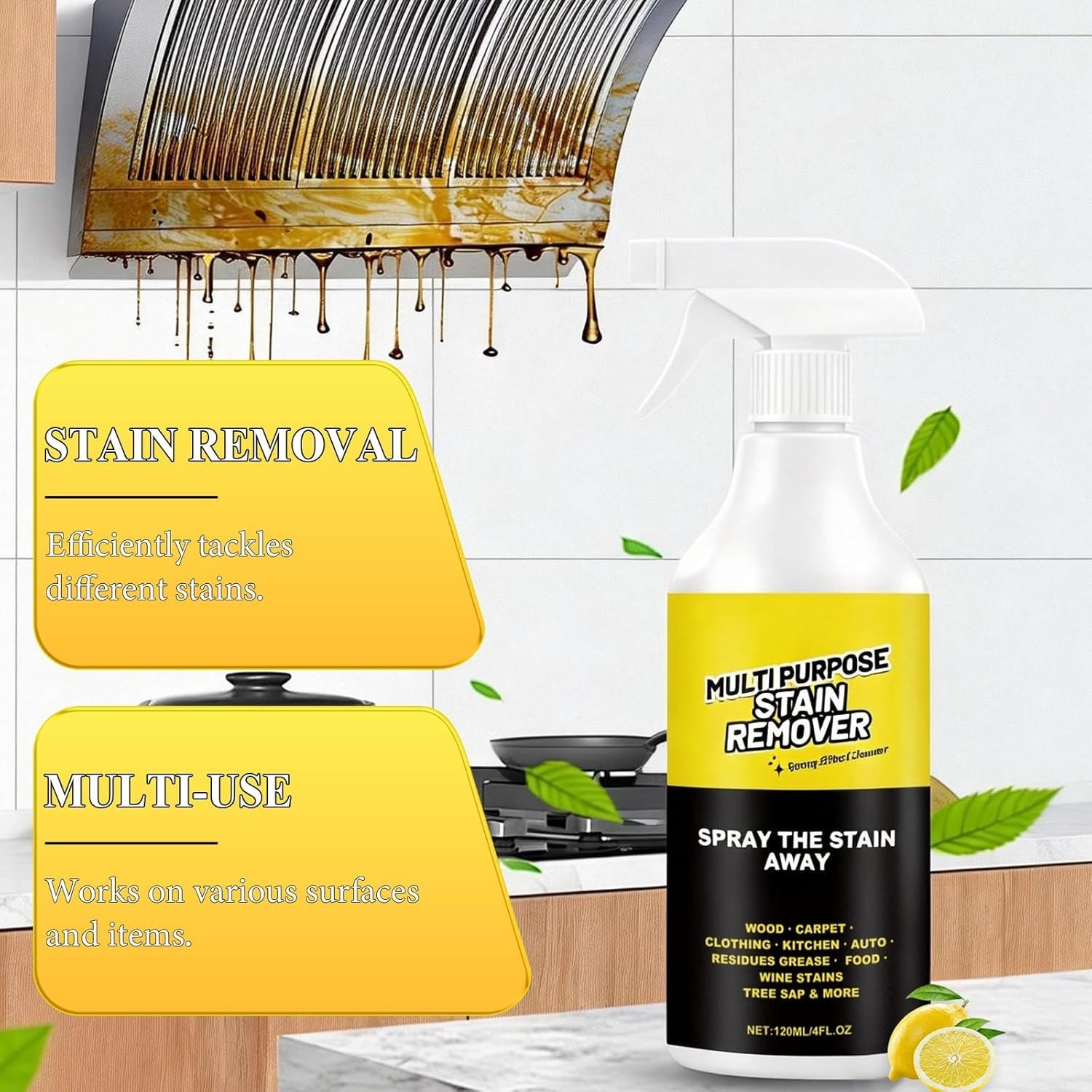 2Pcs Alien Multi-Purpose Stain Remover, All Purpose Cleaner Spray Powerful Clean