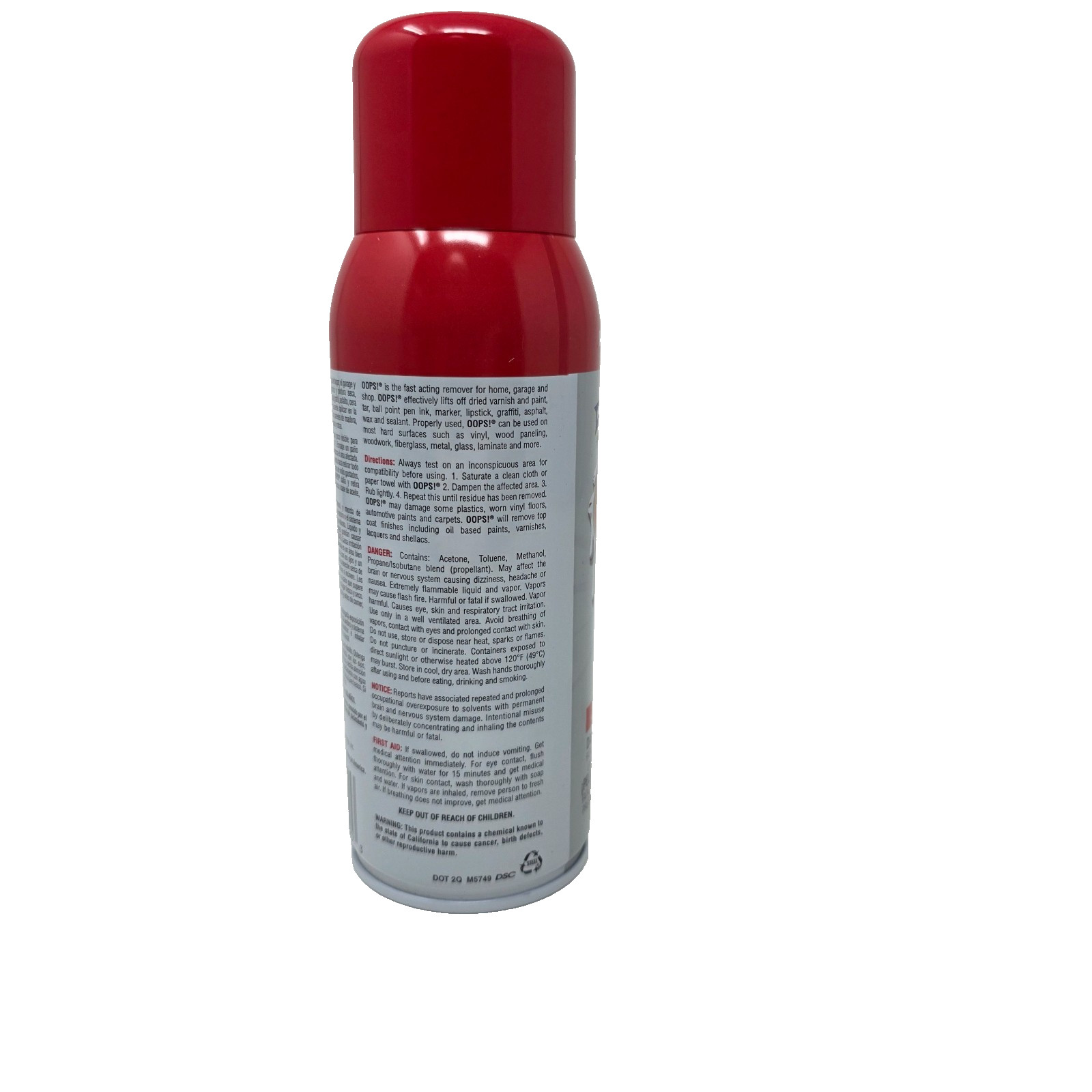 OOPS! Extreme Paint Remover 11oz Spray Can Discontinued