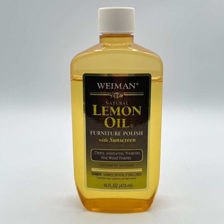 Weiman Lemon Oil Furniture Wood Polish with UV15 Sunscreen 16 Oz Bottle 90% Full