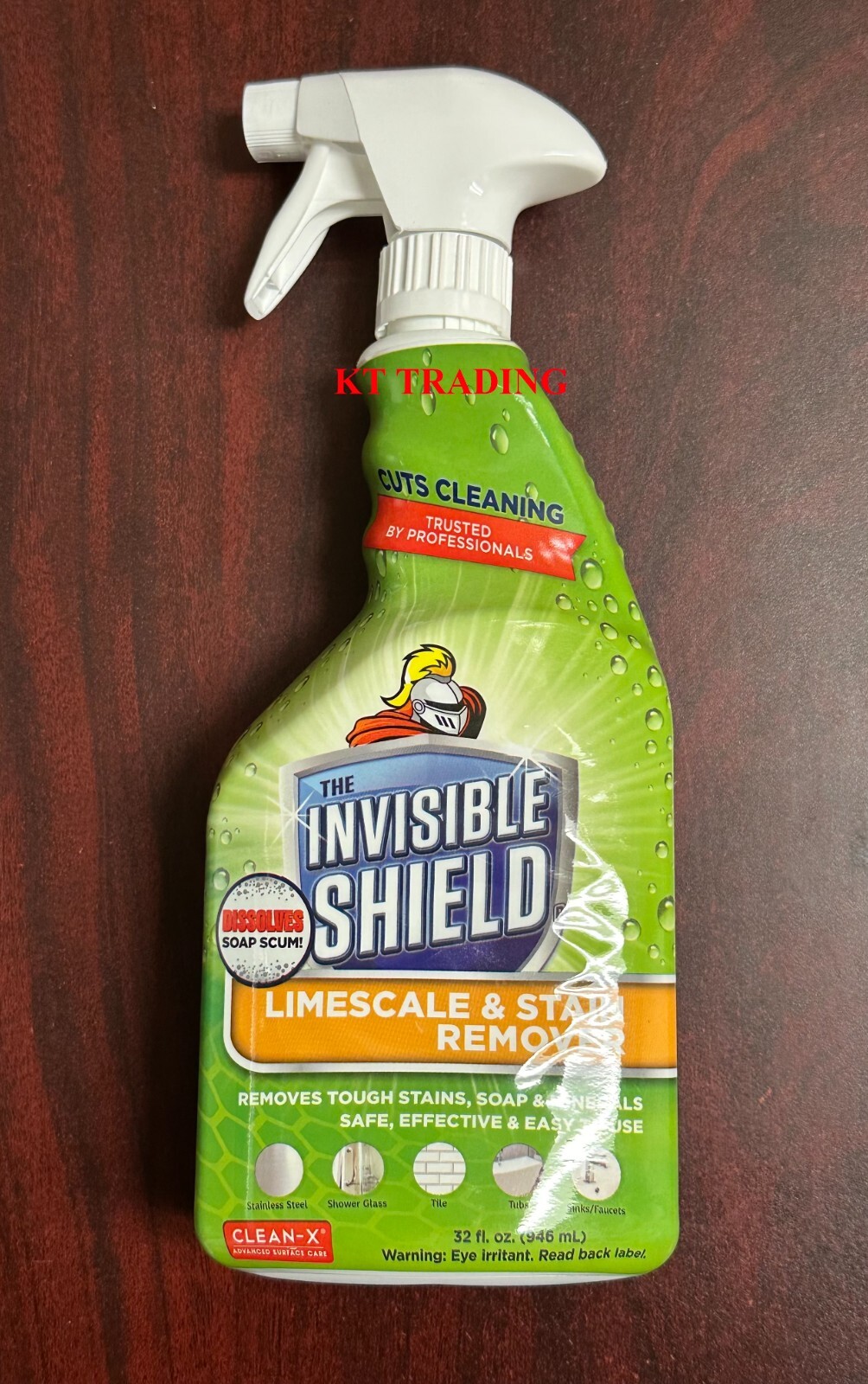 INVISIBLE SHIELD Shower Glass Tile Tub Sink LIMESCALE & STAIN REMOVER No Scrub