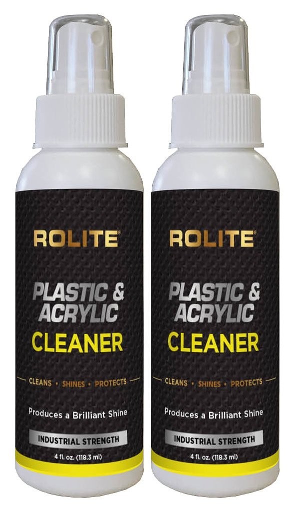 4 Fl Oz Streak-Free Plastic Cleaner Spray – Dual Pack for Crystal Clear Shine