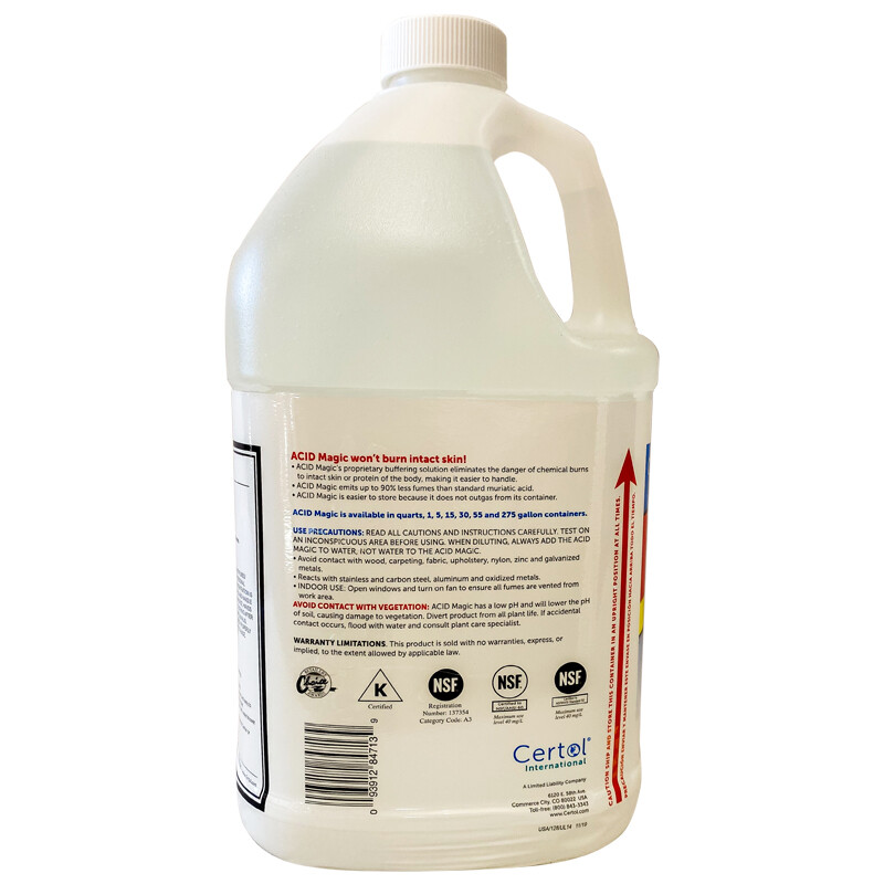 *New* Certol Acid Magic® Buffered Muriatic Acid, 1 Gal. USA/128 Expiration 2023